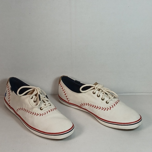 Keds x MLB Los Angeles Dodgers Baseball Sneakers in White Red Blue size 8.5 - Picture 4 of 9